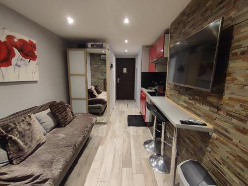 Studio les 2 Alpes au Village 1800m-Commerces et télésiège à 50m-Retour ski au pied