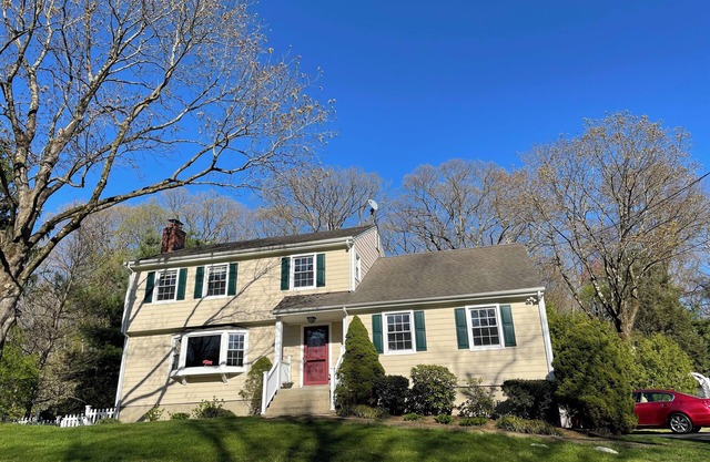 Summer retreat with salt water pool on tranquil woods.
