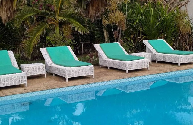 Superb beach villa with pool and large tropical garden