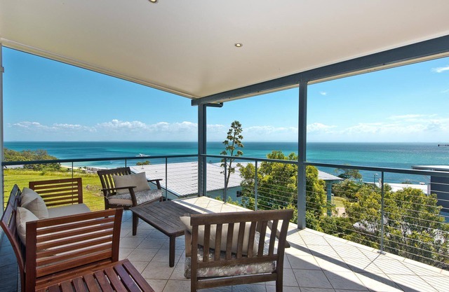 La casa de playa de cangrejo azul