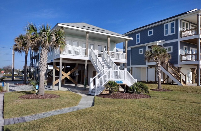 "Pickle Palms" frente al mar en la isla de Topsail, 2 dormitorios - 2 baños Casa de playa