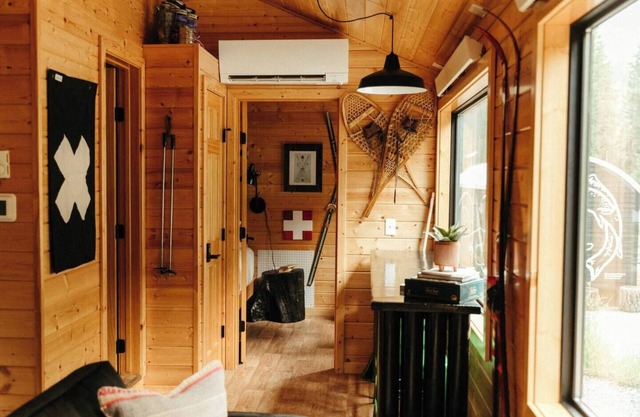 The SKI HAUS: A Montana Tiny Cabin Forest Retreat
