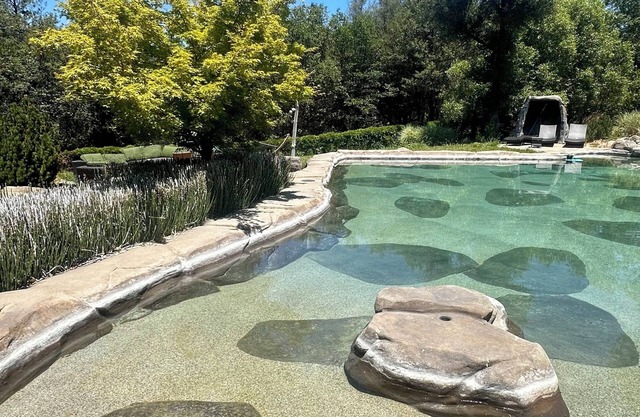 The Ultimate Glamping experience. A spectacular unique pool with a hot tub & rv.