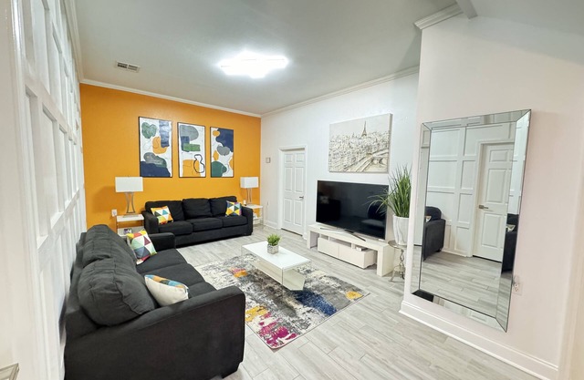 This two-story modern retreat house is the perfect spot to rest and relax