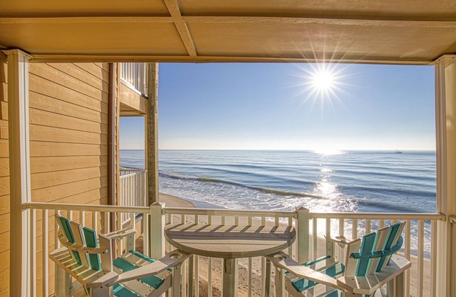 Topsail Dunes condo - ocean-view balcony - beach access & beachfront pool