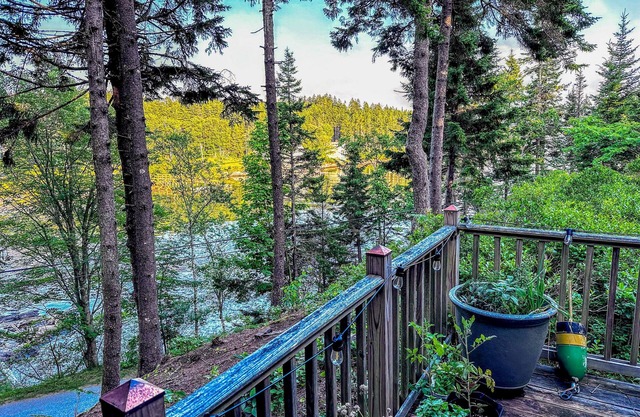 Tranquil Ocean view home with a washer & dryer and a relaxing Deck