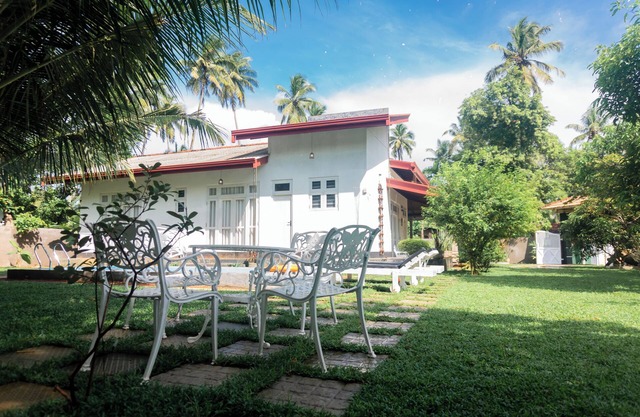 tropical villa with privet pool near the beach