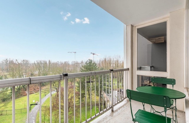 Two bedrooms with balcony