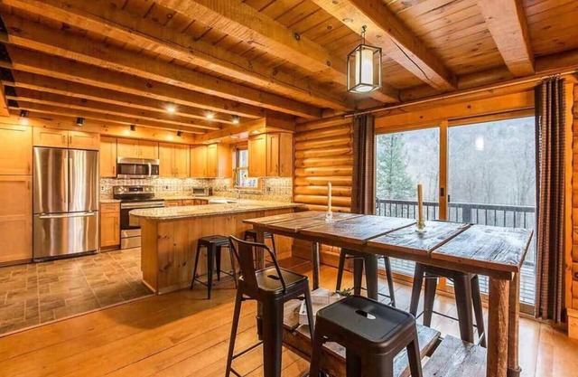 Unique Vermont Log Cabin Nestled in Red Mountains