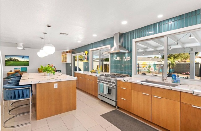 Vibrant Updated MidCentury Home in OldTown-Htd Pool, Firepit, EV+ Garage, Office