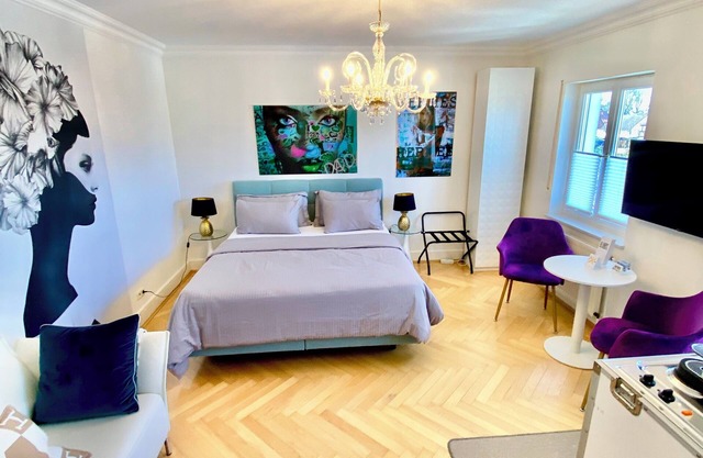 Villa am Steinhuder Meer -Doppelzimmer- con pantalón. Cocina, jardín, wifi.