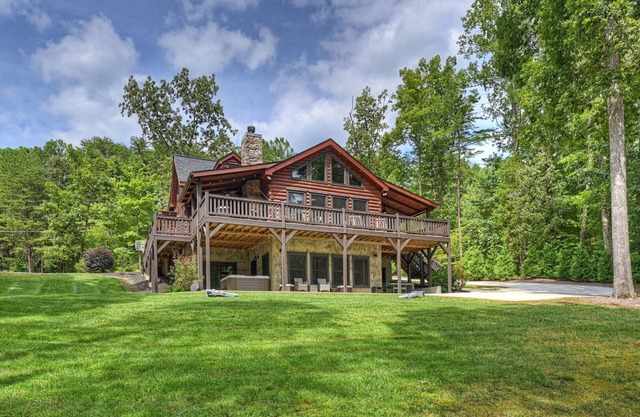 Waterfront 1-Acre | Private Dock, Hot Tub, Firepit | Bankhead Lodge by AvantStay