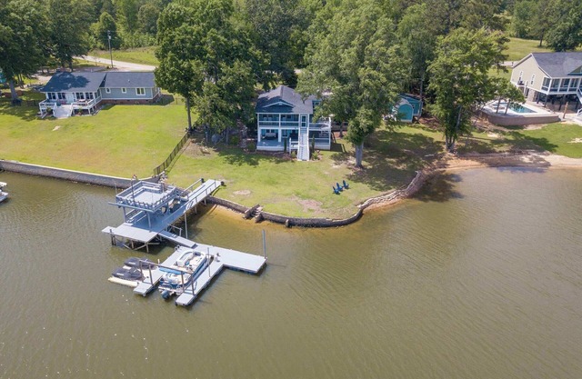 Waterfront Dock Dog Friendly Kayaks Grill