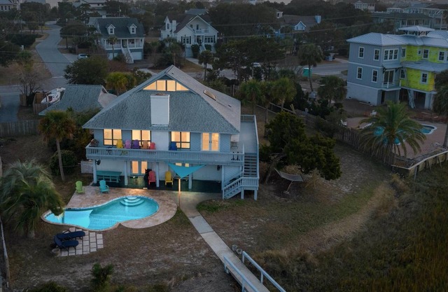 Waterfront Isle of Palms Home w/ Pool, Dock and Large Deck: Incredible Sunsets