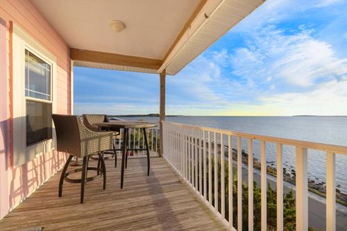 Waterfront sunset stilt house