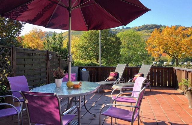 With terrace and Moselle view