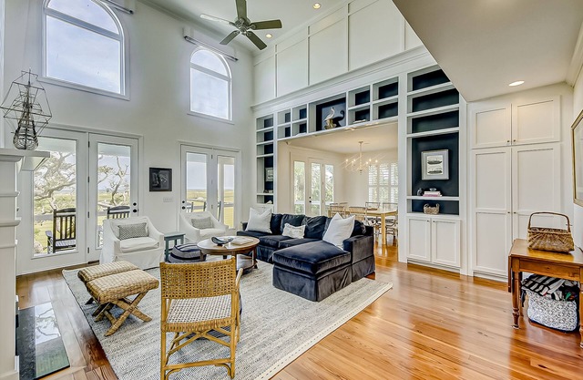 Wonderful coastal home with ocean & creek views, Ping-Pong table, & dock