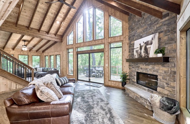 Wooded, Private Chalet Near Alpine Lake with Fire Pit and Playhouse