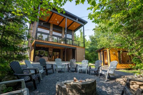 Adstock Chalet De Esquí | Évasion Nature Adstock - Sauna, Ski & Spa