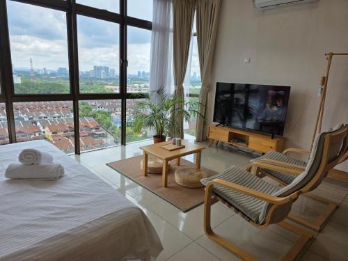 Taman Mount Austin Apartamento | 026 Palazio Apartment Muji House Mount Austin Wifi Netflix