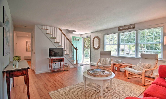 East Falmouth Cabaña | 1 Mi to Beach: Home w/ Deck & BBQ in East Falmouth