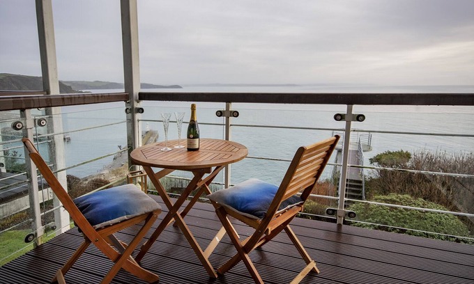 Portmellon Apartamento | Apartamento en el 1er piso con vistas al mar excepcionales con acceso a la plataforma de observación