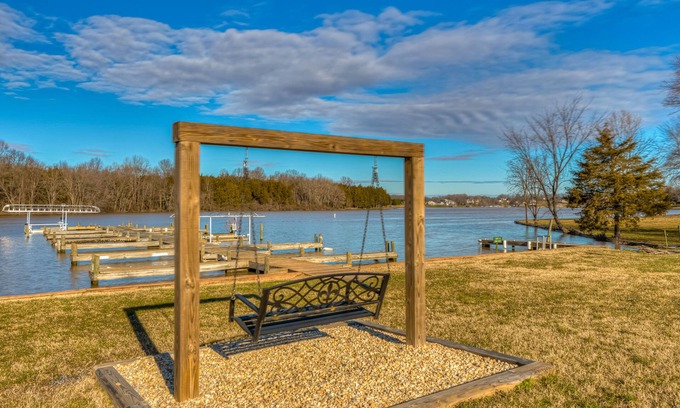 Louisa Casa | 2-level home with gated community water access/boat launch, firepit, & game room