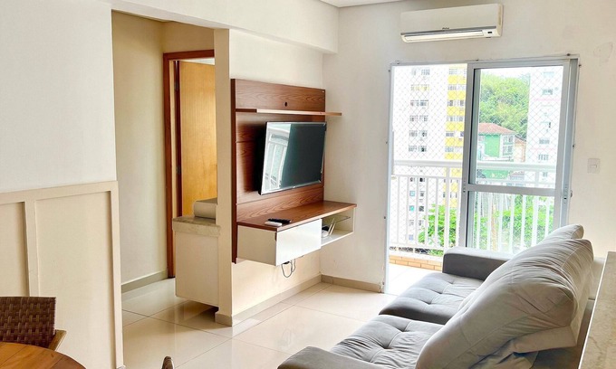 Jose Menino Apartamento | 2 Min da Praia - 2Q - Vaga de Garagem