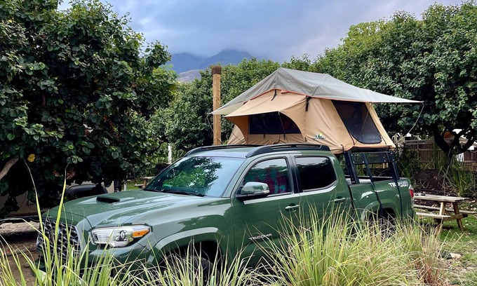 Kahului Casa | 2021 Toyota Tacoma with a Rooftop Tent and all the camping gear!