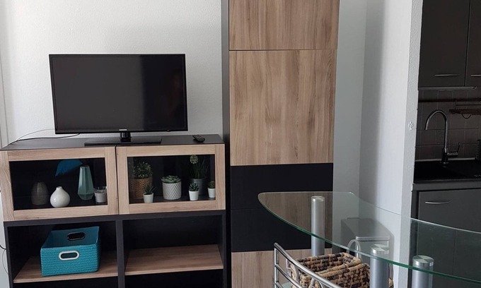 Miramar Apartamento | 38M -4/6 PERS en una residencia privada. 2 dormitorios. Pies en arena EAUPlage 100M