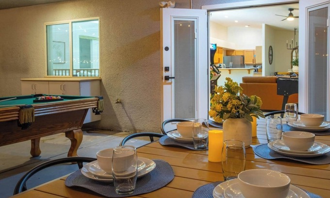 North Las Vegas Casa | 4BD Spacious Backyard, Arcades, Pool, Spa, Golf