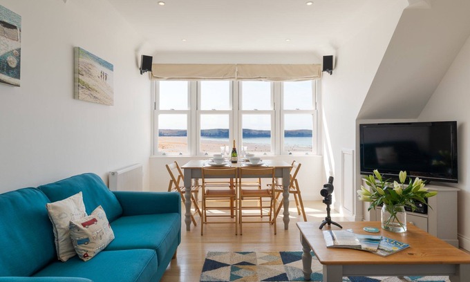 Woolacombe Apartamento | 5 Hartland, sleeps 5 with sea view