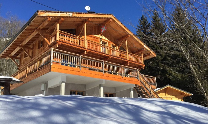 Servoz Chalet De Esquí | Chalet de lujo 16 personas Chamonix, vista impresionante del Mont-Blanc