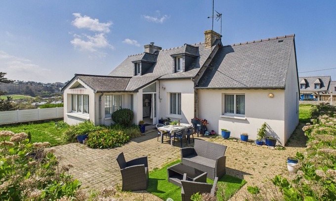 Trevou-Treguignec Chalet De Esquí | Casa 6 adultos y 2 niños – jardín – a 150m de la playa
