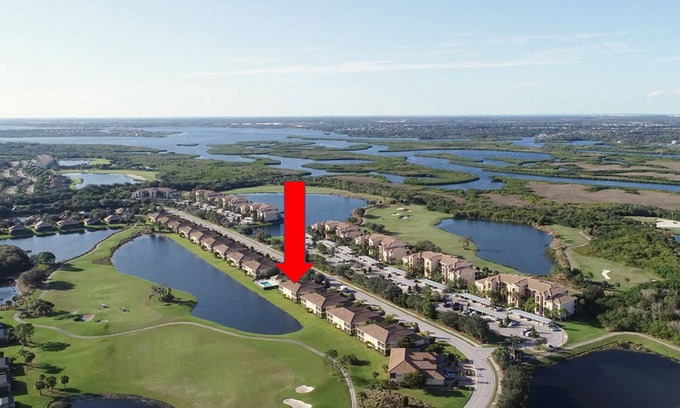 Braden River Casa | 8304-102 Gorgeous golf and lake view coach home next to pool