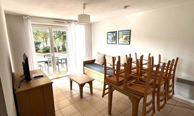 Ondres Apartamento | 900m from the beach, 2-bedroom apartment with terrace, swimming pool and tennis court