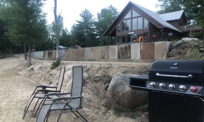 Lawrenceville Casa | Adirondack river house with a new pavilion seats 50 constructed fall of 2025