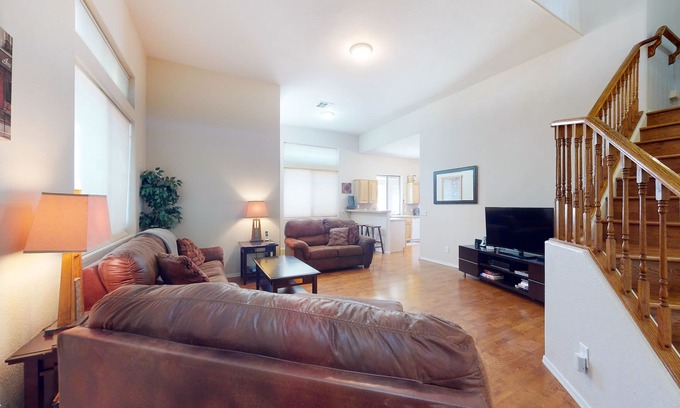 Palm Valley Casa | Airy home with private heated pool, firepit, grill, enclosed backyard, cornhole