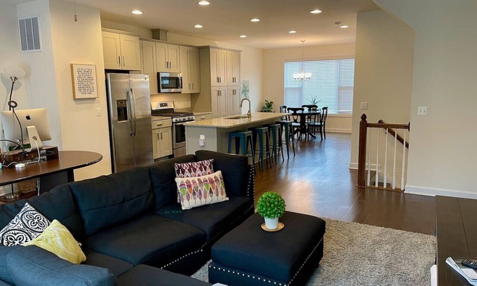 Belmont Villa | Airy Master Suite: Vaulted Ceiling, Private Bath