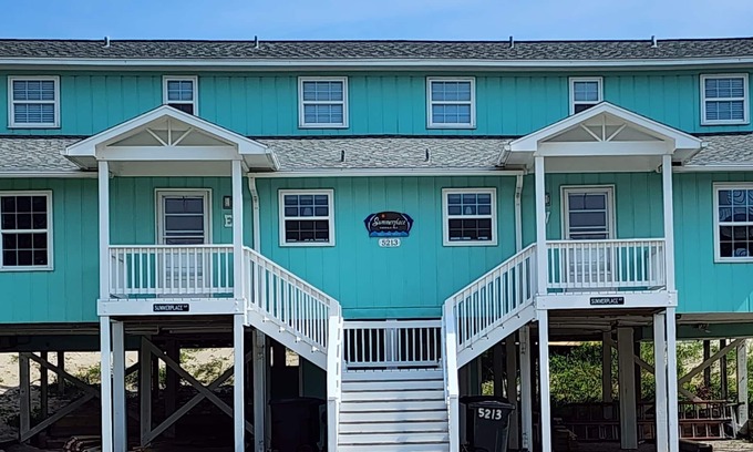 Emerald Isle Casa | Hermoso dúplex frente al mar, familiar