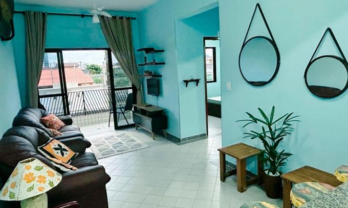 Vila Anhanguera Apartamento | Ap beira-mar com wi-fi e garagem