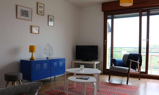 Bleriot-Plage Apartamento | Apartamento Blériot-Plage con vistas al mar