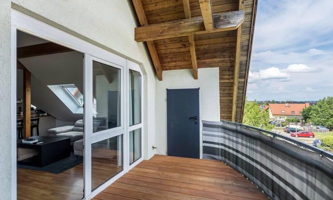 Doberschau Apartamento | Apartamento 'Ferienwohnung Doberschau' con vistas a la montaña, terraza privada y Wi-Fi