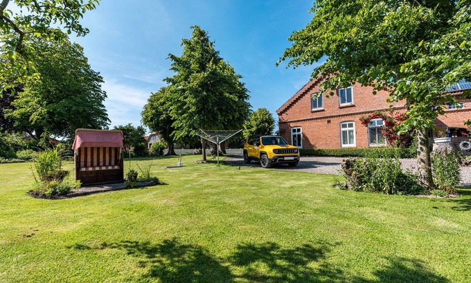 Gremersdorf Apartamento | Apartamento 'Ferienwohnung Bauernhof Rohde' con terraza compartida, jardín privado y Wi-Fi