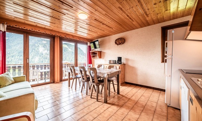 Chatel Apartamento | Apartamento 'La Flèche De Bronze - 6 Pers' con vistas a la montaña, balcón y Wi-Fi