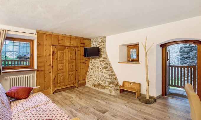 Valsavarenche Apartamento | Apartamento 'Les Cles - Genepy' con vistas a la montaña, balcón y Wi-Fi