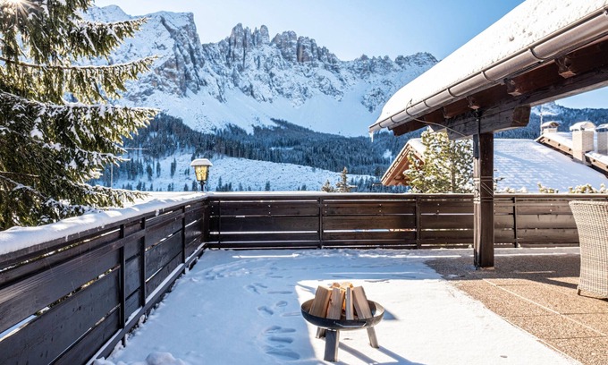 Carezza Apartamento | Apartamento Masarè con vistas a la montaña, jardín y Wi-Fi