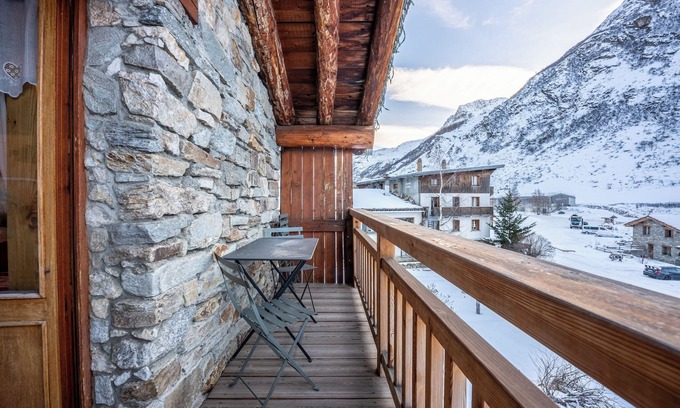 Bonneval-sur-Arc Apartamento | Apartamento 'Mésange' con vistas a la montaña, balcón y Wi-Fi