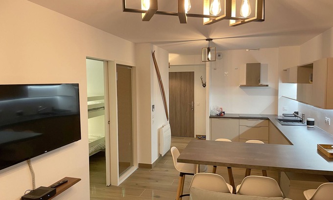 La Mongie Apartamento | Apartamento-Premium-Baño privado con bañera-Vista a la Montana