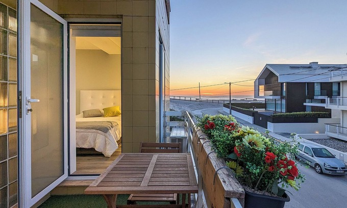 Costa Nova do Prado Apartamento | Apartamento 'Costa Nova Ocean View' con vistas al mar, Wi-Fi y aire acondicionado